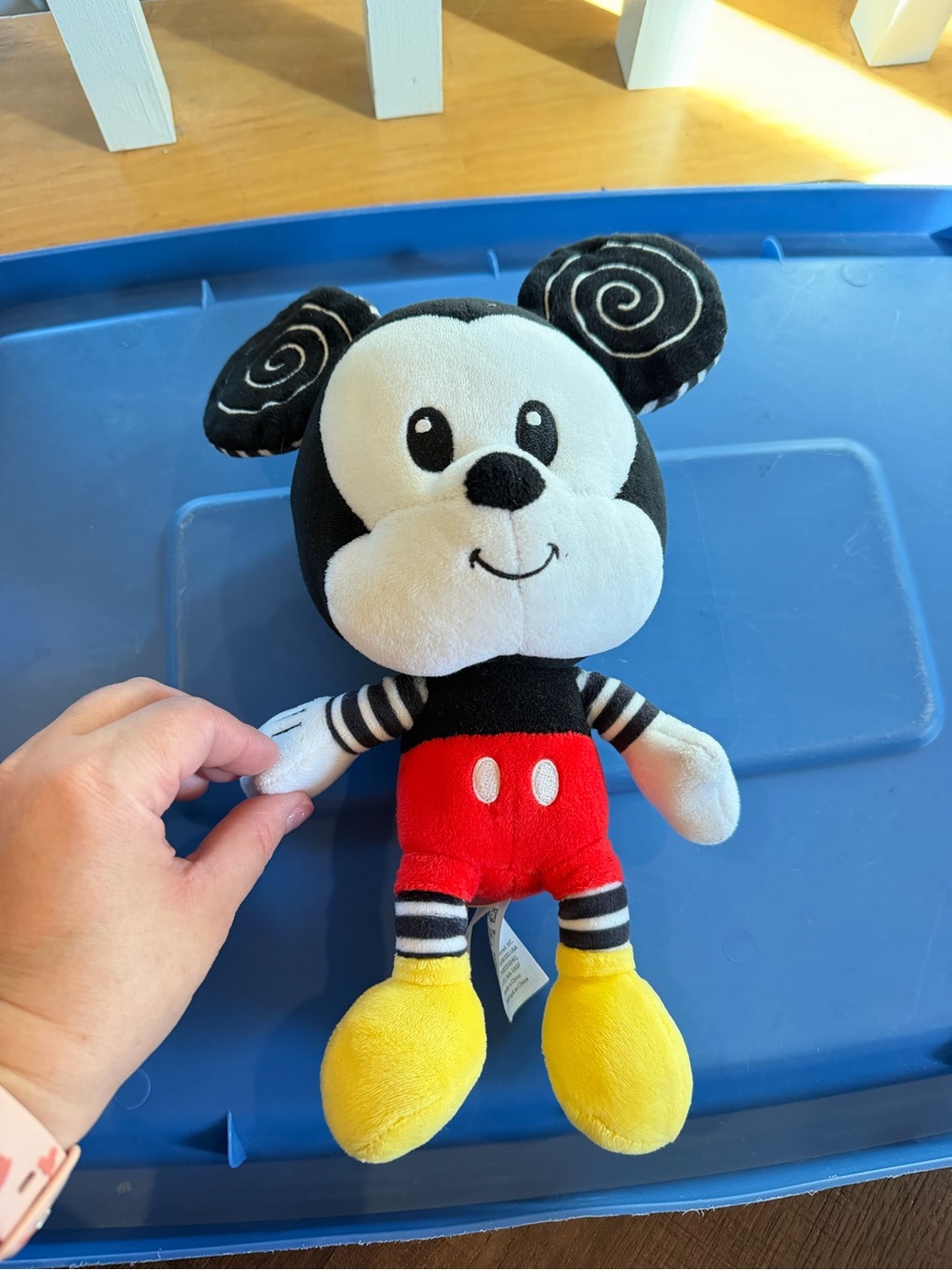 Disney Baby Mickey Mouse high contrast Ears Plush Stuffed Animal Toy